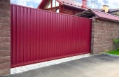 Откатные ворота DoorHan Бордовые
