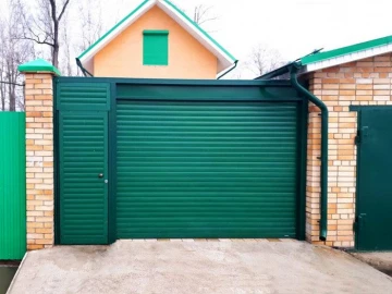 Рольворота с приводом из ламелей RH77 Зеленые